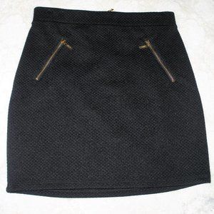 Guess waffle knit black mini skirt